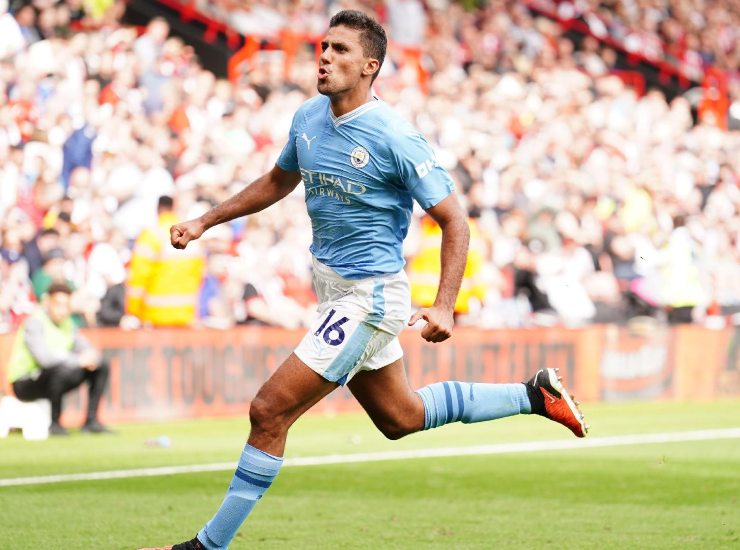 Rodri con la maglia del Manchester City - fonte X - mondosportivo.it